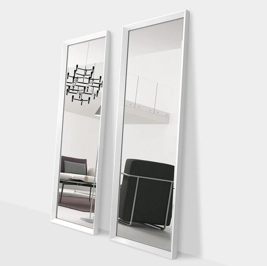 Specchiera Angolo Riflesso con cornice in alluminio di Pezzani