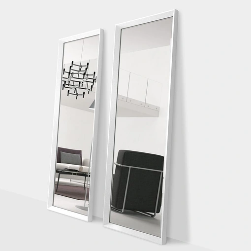 Specchiera Angolo Riflesso con cornice in alluminio di Pezzani