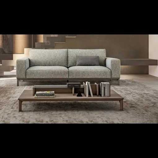 Tavolino realizzato completamente in legno Leonard di Doimo Salotti