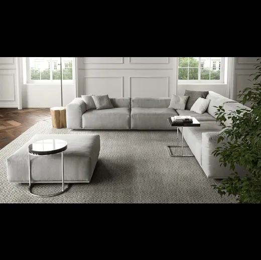 Tavolino Servogiro e Servoquadro in laccato lucido e opaco con base in metallo di Pianca