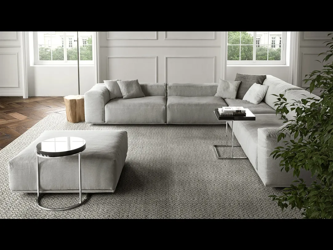 Tavolino Servogiro e Servoquadro in laccato lucido e opaco con base in metallo di Pianca