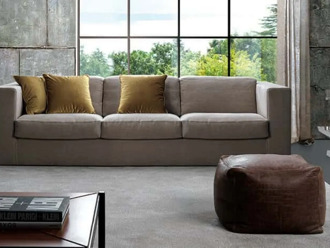 Pouf Soft in pelle di Barzaghi Salotti