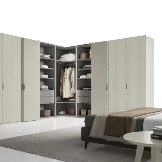 Armadio Ardecò Axel a Libro Salis e Decor Riga di Spagnol Mobili