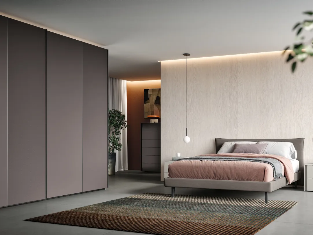 Armadio Ardecò Linear Grafite di Spagnol Mobili