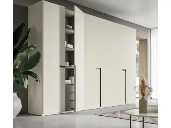 Armadio Ardecò System Madreperla in laccato opaco di Spagnol Mobili