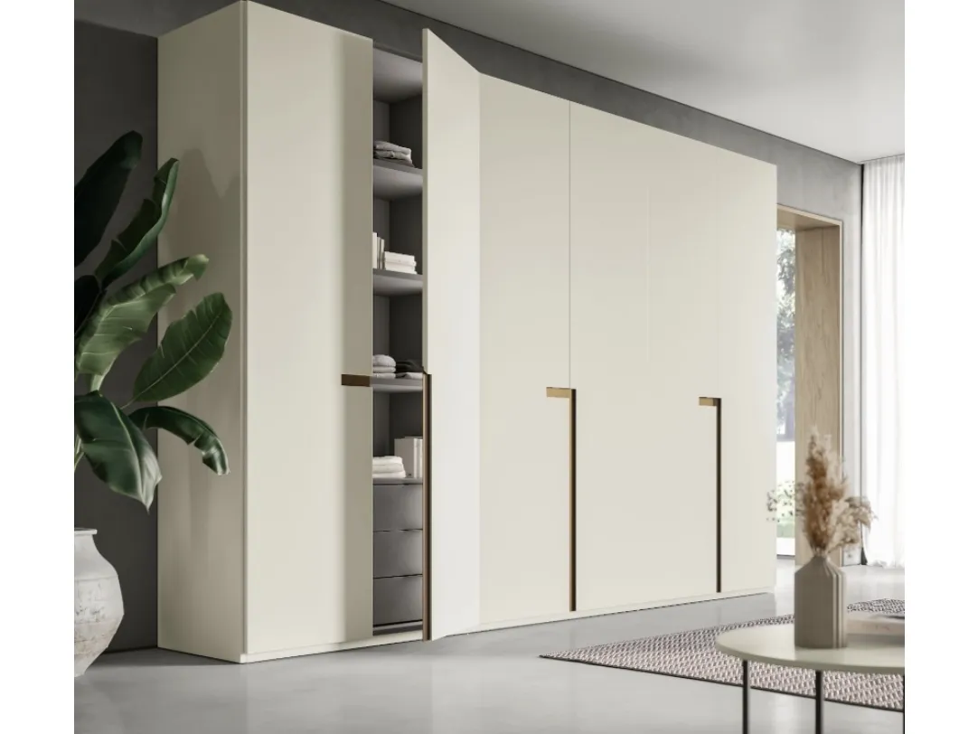 Armadio Ardecò System Madreperla in laccato opaco di Spagnol Mobili