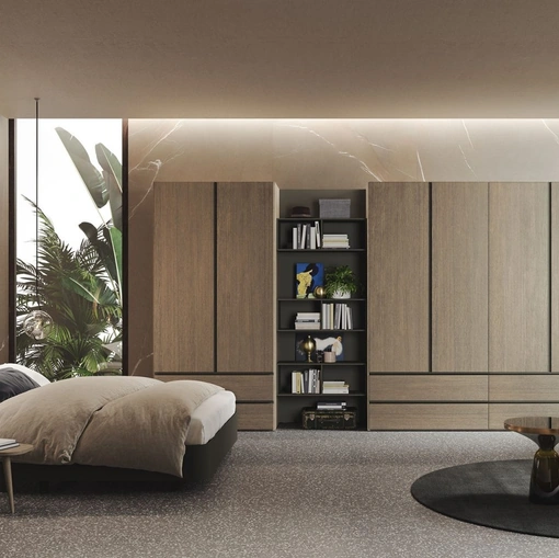 Armadio Basic Rovere con ante battenti di Morassutti
