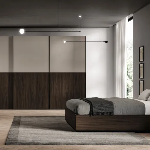 Armadio Ardecò Duo Noce Cotto e Sabbia di Spagnol Mobili