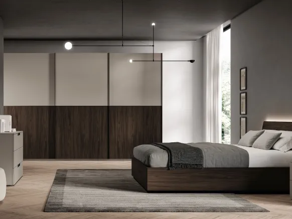 Armadio Ardecò Duo Noce Cotto e Sabbia di Spagnol Mobili