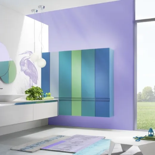 Mobile da bagno in laccato opaco Forme 14 di Synergie