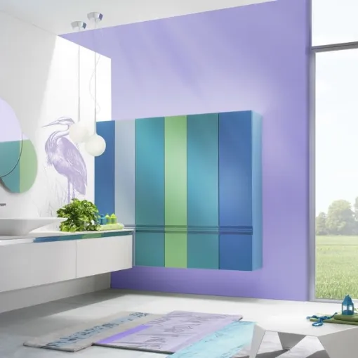 Mobile da bagno in laccato opaco Forme 14 di Synergie