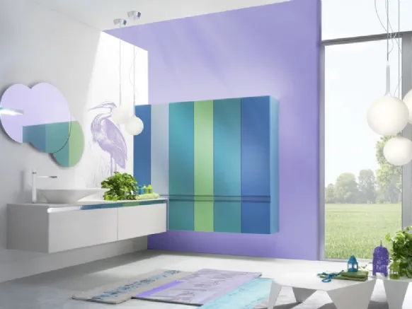 Mobile da bagno in laccato opaco Forme 14 di Synergie