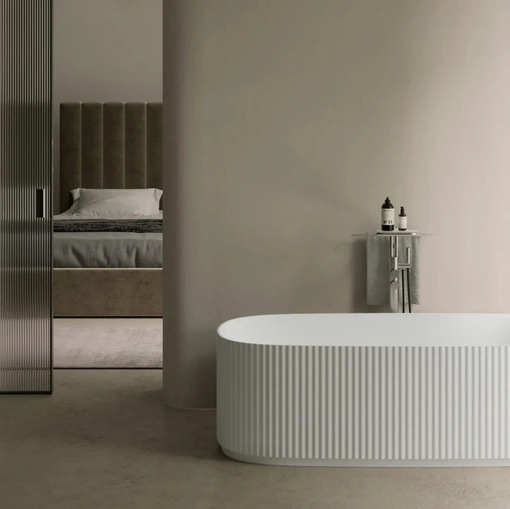 Vasca freestanding Giove in Cristalplant® di Disenia