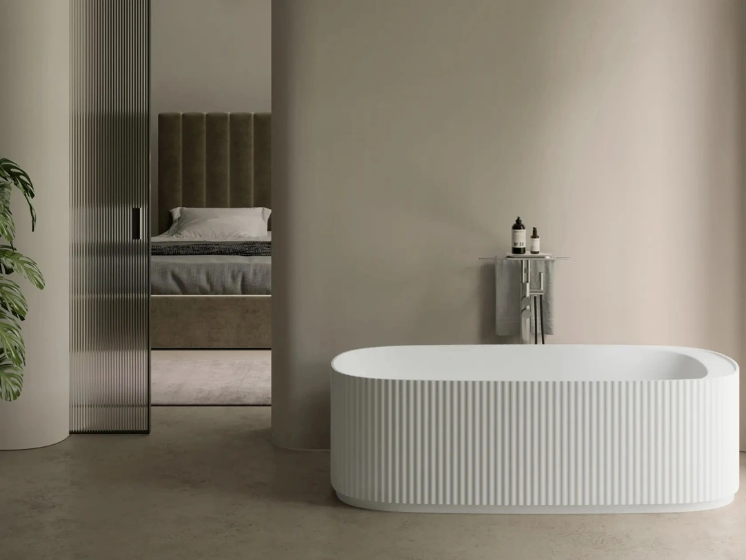 Vasca freestanding Giove in Cristalplant® di Disenia