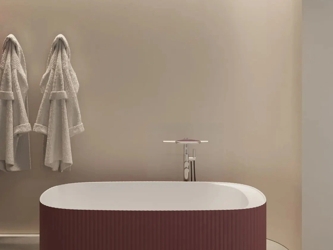 Vasca freestanding Giove in Cristalplant® di Disenia