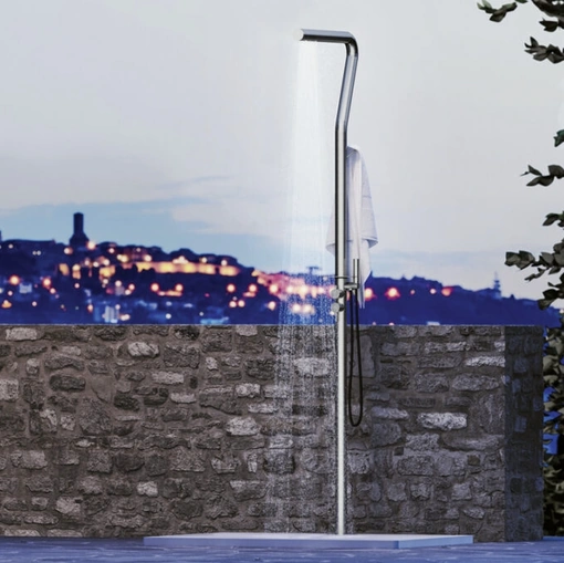 Colonna Doccia Grecale in acciaio inox di Disenia