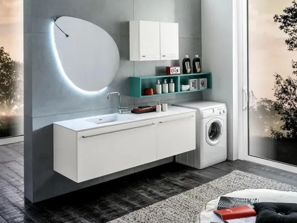 Mobile bagno per lavanderia in laccato opaco Multipratici 09 di Synergie