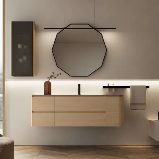 Mobile da Bagno Seventy|Form 02 in frassino sbiancato di Ideagroup