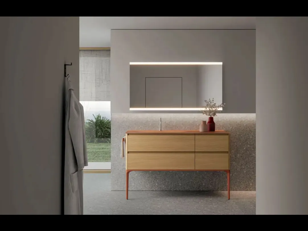 Mobile da Bagno Seventy|Form 12 in frassino naturale di Ideagroup