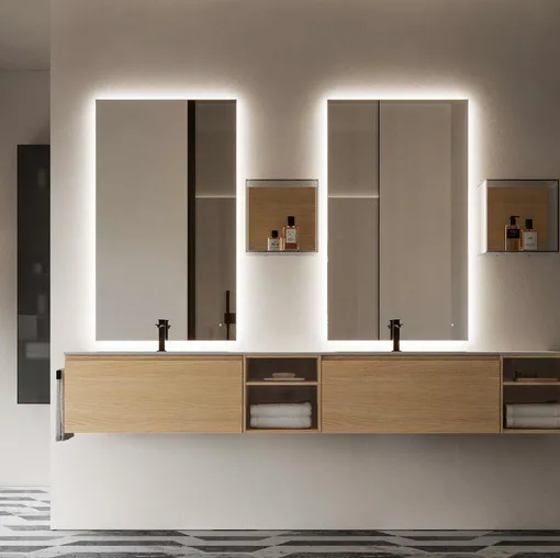 Mobile da Bagno sospeso Seventy|Form 17 in frassino naturale di Ideagroup