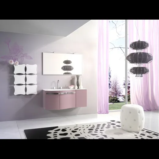 Mobile da Bagno sospeso Forme Curvi 02 di Synergie