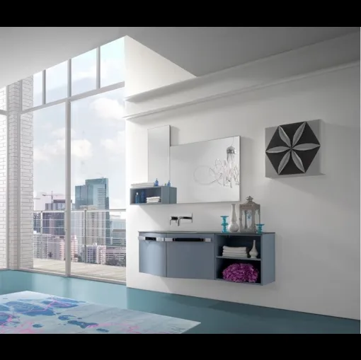 Mobile da Bagno sospeso Forme Curvi 03 di Synergie