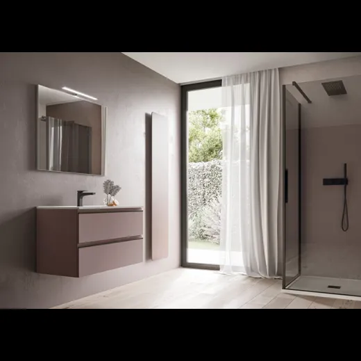 Mobile da Bagno sospeso in laccato opaco System 02 di Ideagroup