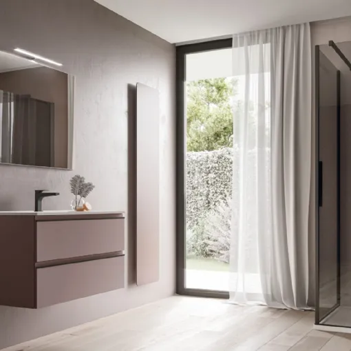Mobile da Bagno sospeso in laccato opaco System 02 di Ideagroup