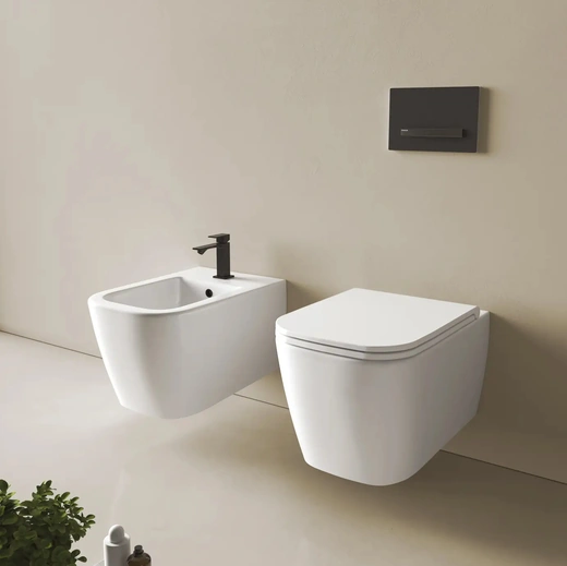 Sanitari sospesi Teo in ceramica di Disenia
