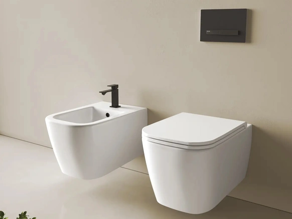 Sanitari sospesi Teo in ceramica di Disenia