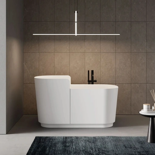 Vasca da Bagno freestanding Trinity in Aquatek Light di Disenia