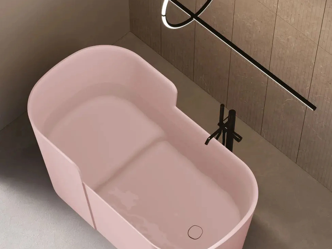 Vasca da Bagno freestanding Trinity in Aquatek Light di Disenia