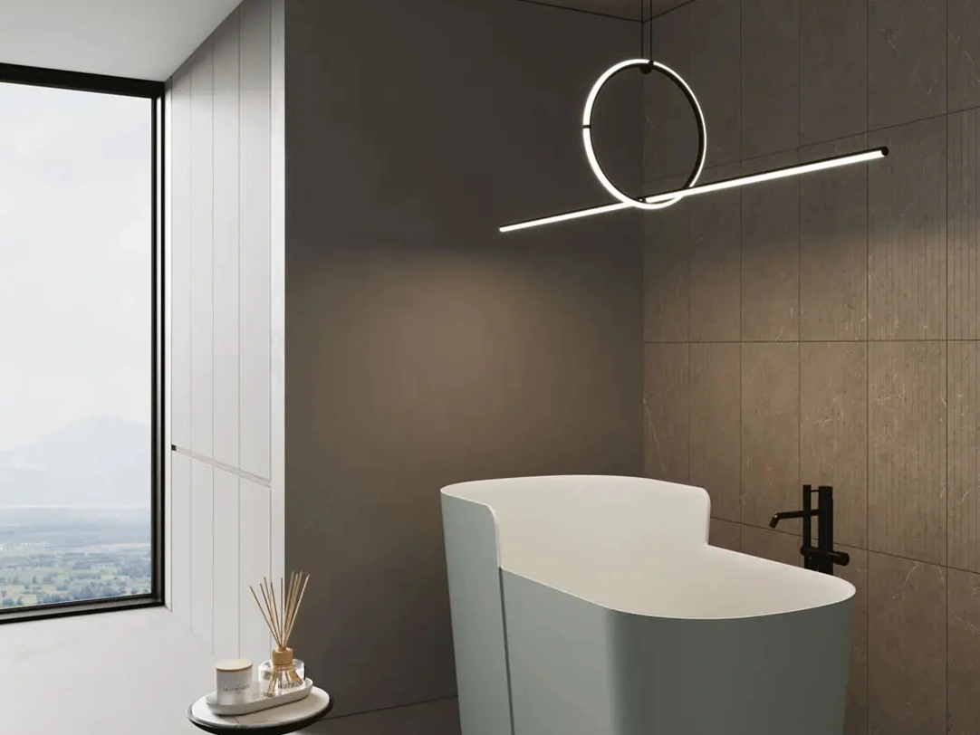 Vasca da Bagno freestanding Trinity in Aquatek Light di Disenia