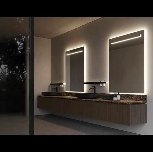 Mobile da Bagno sospeso in rovere visone ViaCondotti 09 di Ideagroup