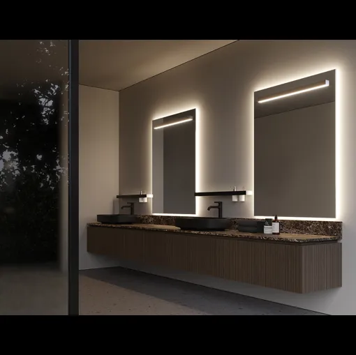 Mobile da Bagno sospeso in rovere visone ViaCondotti 09 di Ideagroup