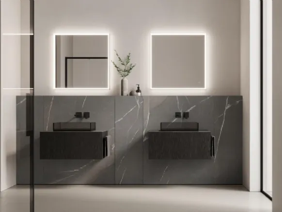 Mobile da Bagno in rovere moro Wall Home 1|B2 di Ideagroup