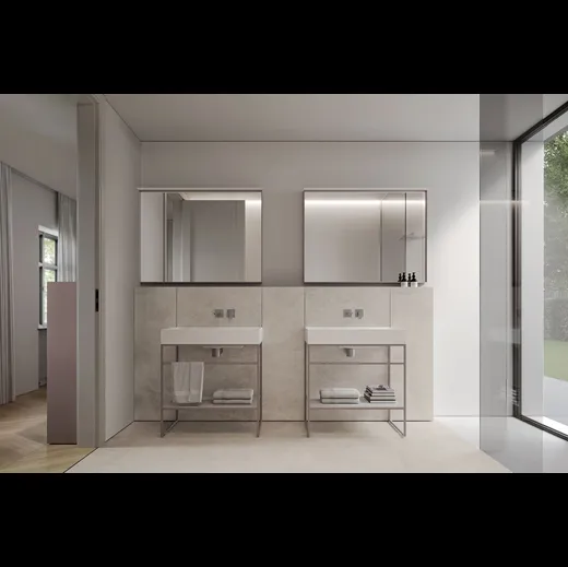 Mobile da Bagno in alluminio laccato Wall Home 2|B2 di Ideagroup