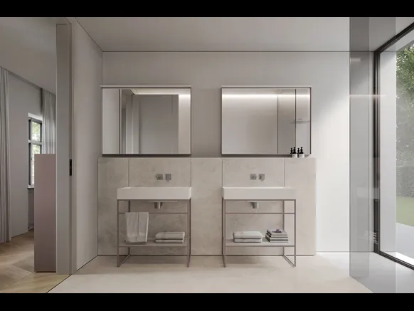Mobile da Bagno in alluminio laccato Wall Home 2|B2 di Ideagroup