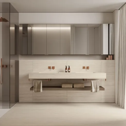 Mobile da Bagno Wall Home 3|B1 in rovere e gres di Ideagroup