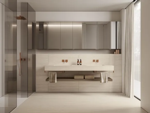 Mobile da Bagno Wall Home 3|B1 in rovere e gres di Ideagroup