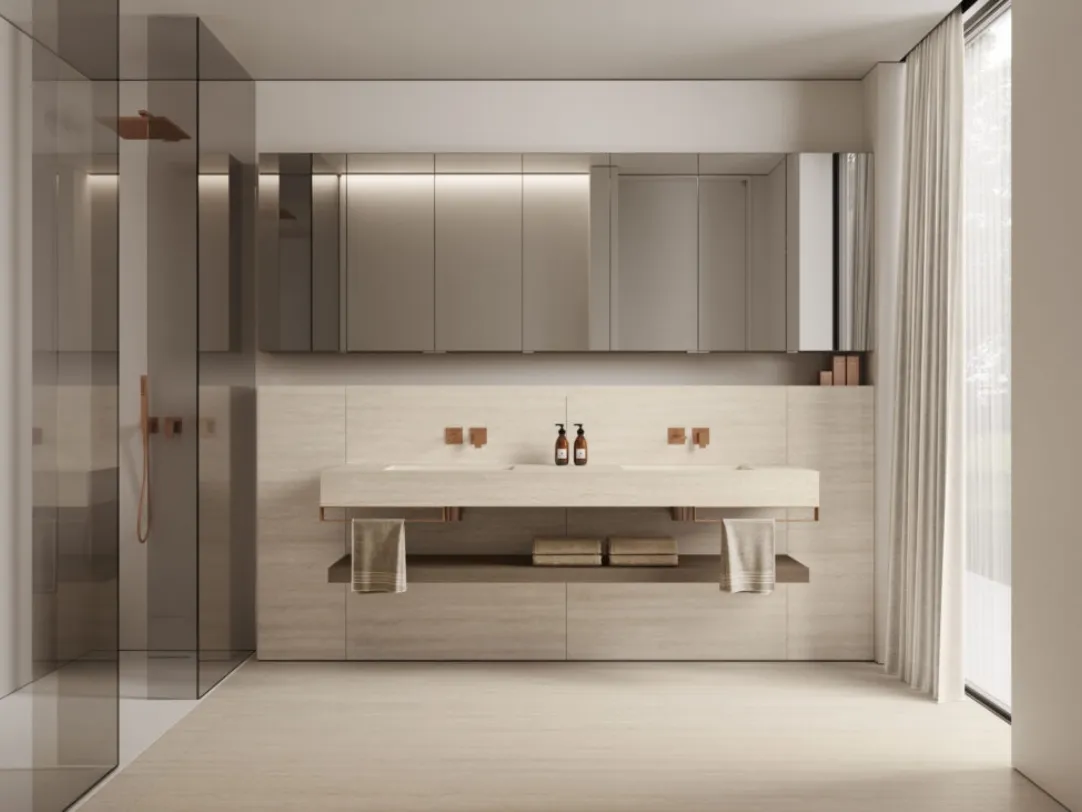 Mobile da Bagno Wall Home 3|B1 in rovere e gres di Ideagroup