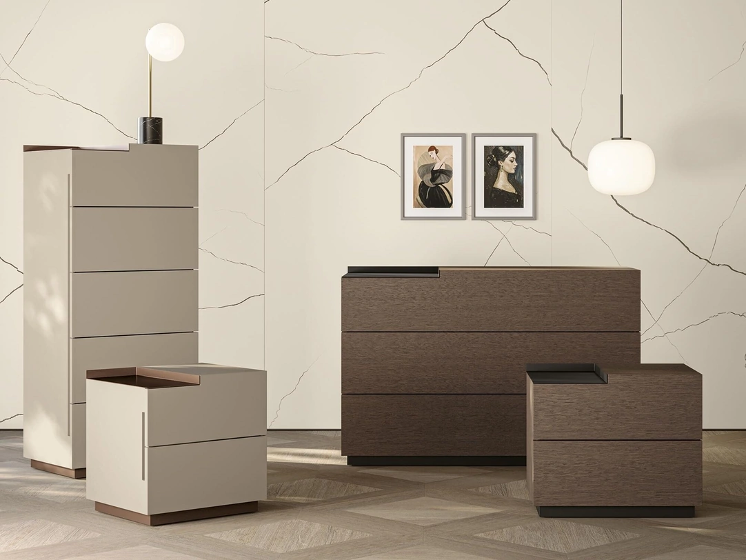 Gruppo Notte City in legno o laccato opaco di Morassutti