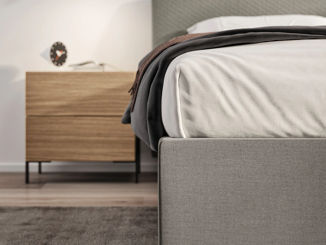 Comodino in rovere nodato Velvet di Spagnol Mobili