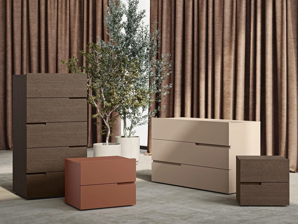 Gruppo Notte Fred in laccato o legno di Morassutti