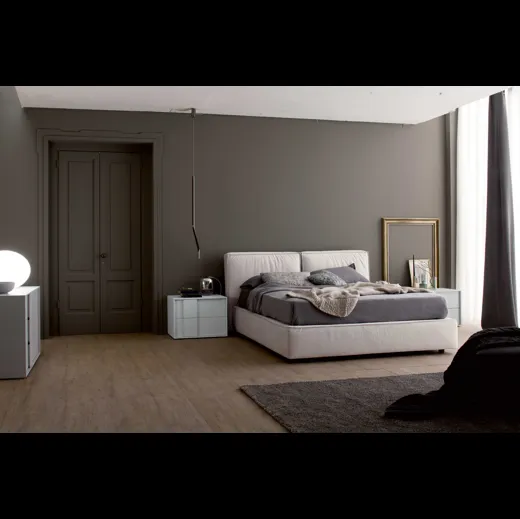 Gruppo Notte Metropolis in laccato opaco con maniglia decorata di Spagnol Mobili