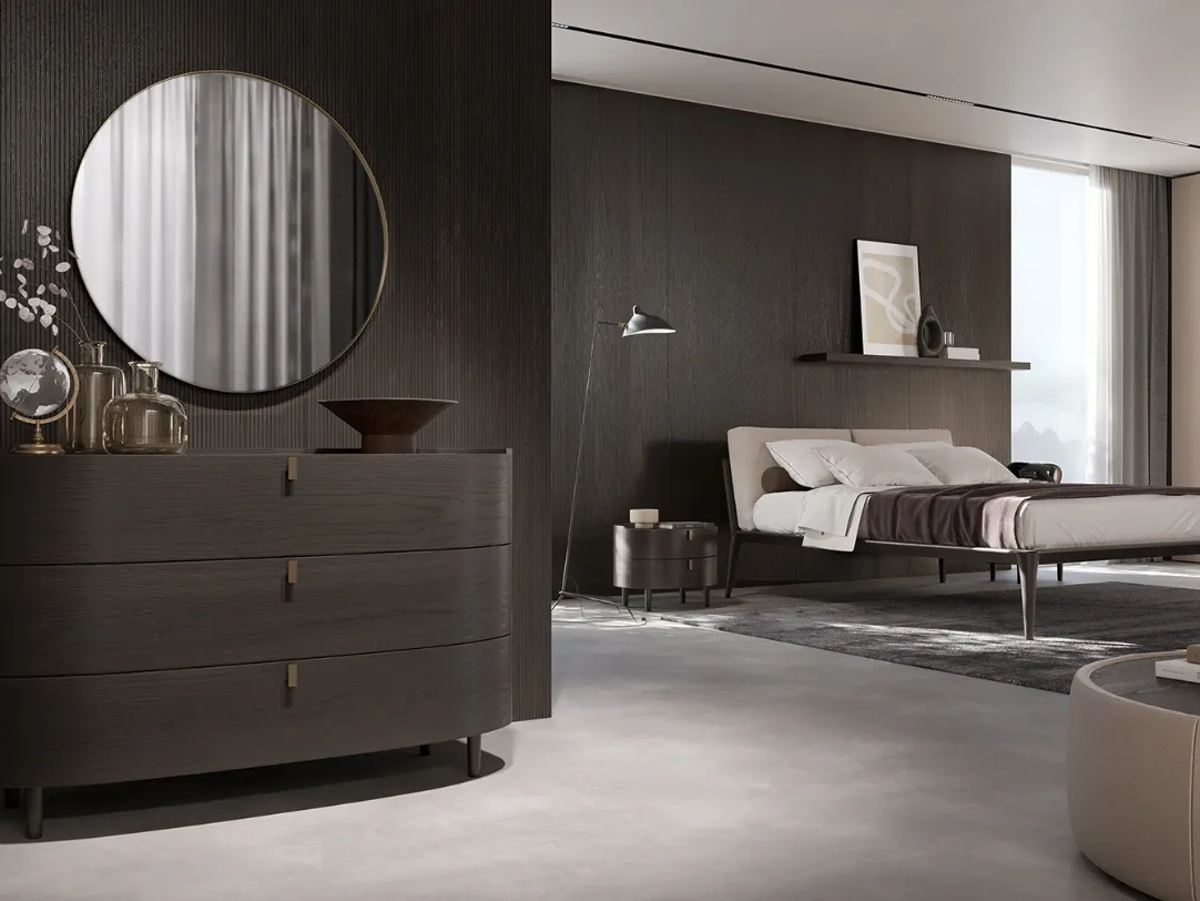 Comò Kalè in Rovere Carbon di Olivieri