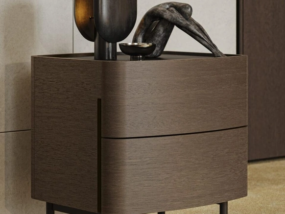 Comodino Oliver in rovere di Morassutti