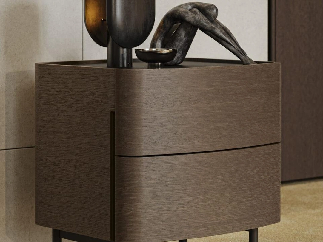 Comodino Oliver in rovere di Morassutti