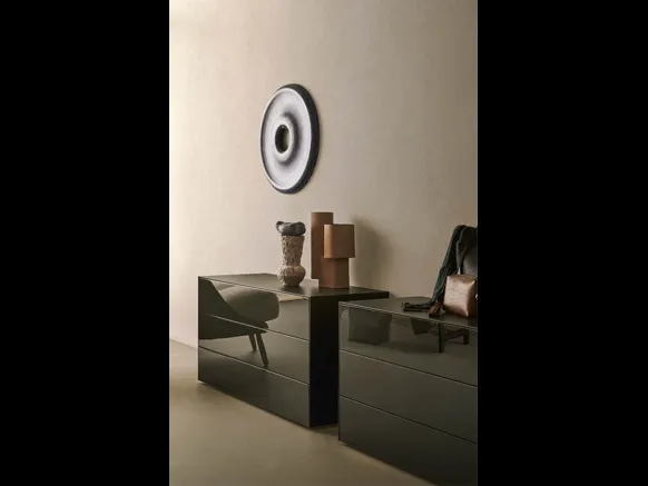 Comò Norma laccato lucido di Pianca