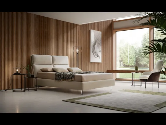 Letto King in tessuto imbottito di Le Comfort